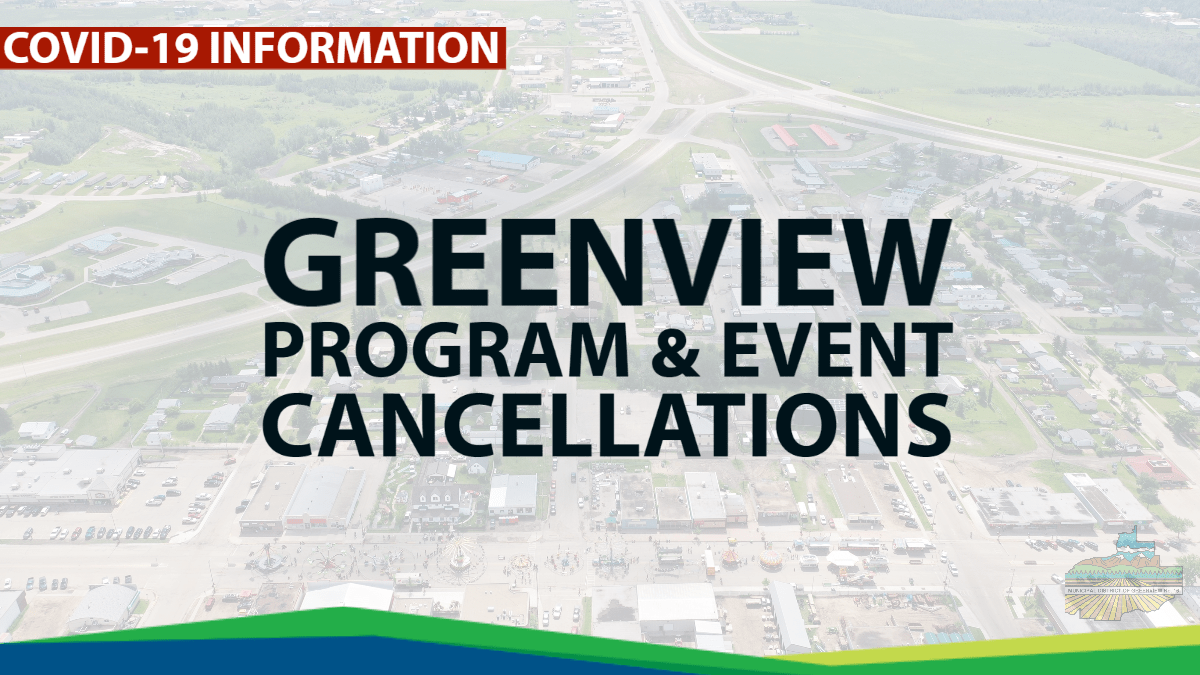 COVID 19 UPDATE Greenview Program Event Cancellations Municipal 