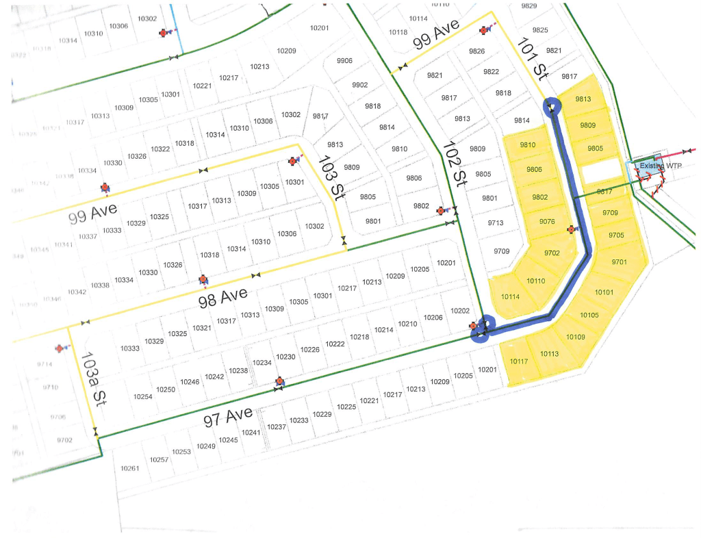 Hydrant Water Interruption on 101 St 97 Avenue