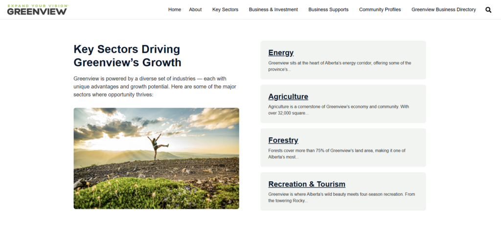 Expand Your Vision Website Key Sectors Image