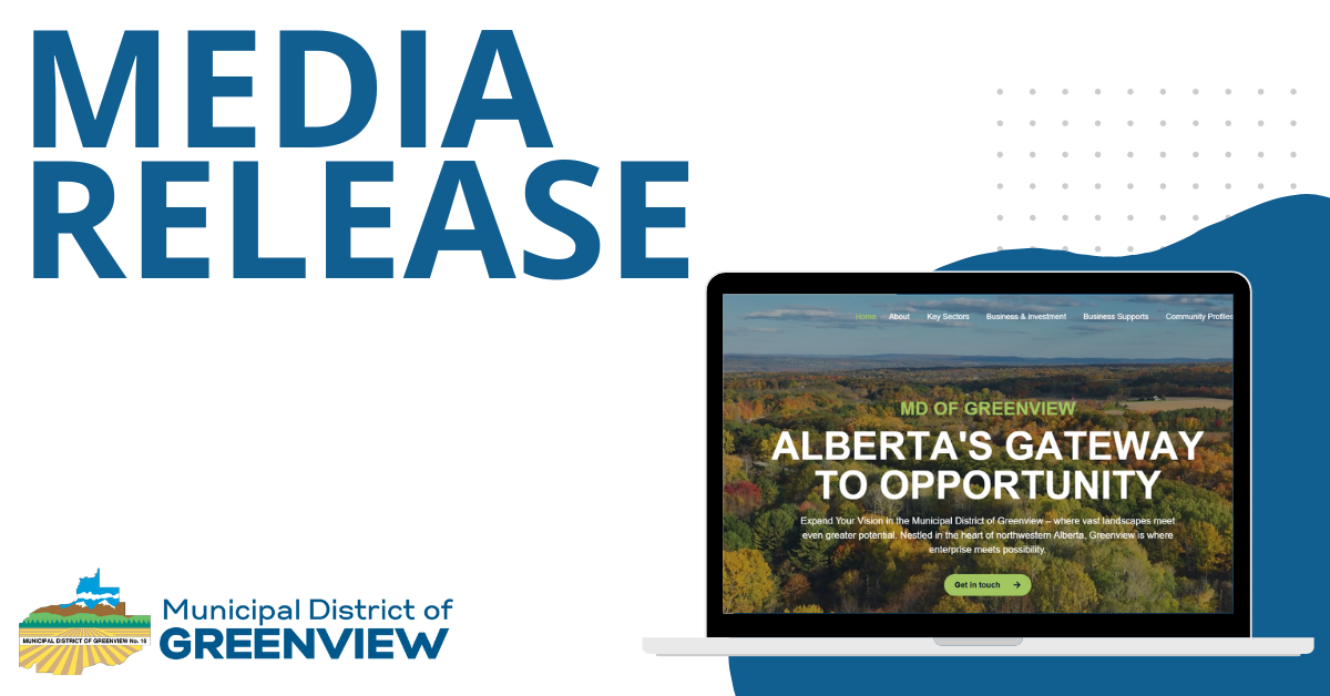 Media Release: Greenview Launches New Economic Development Website